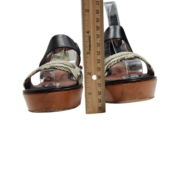 Cole Haan Womens‎ Leather & Snakeskin Wedge Sandals Size 6.5B - Picture 8 of 14